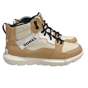 Sorel Women’s Explorer 2 Mid Sneaker Waterproof SZ 8.5 Tan Cream‎